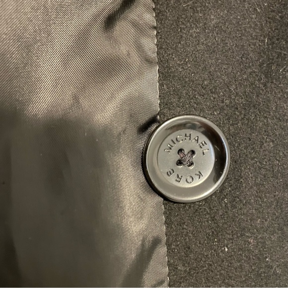 MICHAEL KORS size small black double breasted wool blend pea coat - Picture 7 of 10